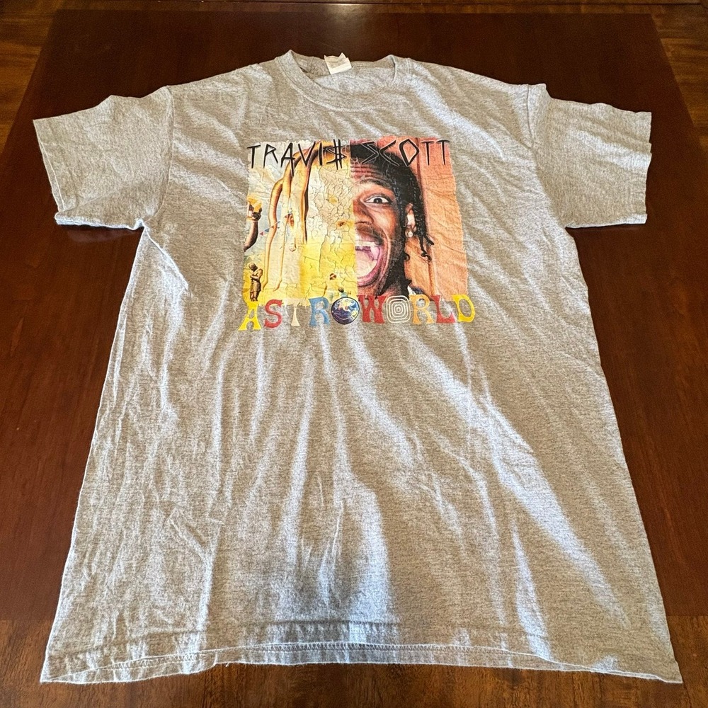 Travis Scott Astroworld Graphic Tee Cactus‎ Jack Style Grey Medium